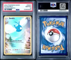 Pokemon 2023 SWSH Crown Zenith Swablu Galarian Gallery #GG27/GG70 PSA 10 - Image 3