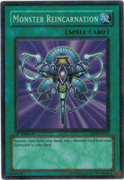 Yu-Gi-Oh! Monster Reincarnation (NM) 1st edition Super Rare RDS-EN045 - Image 1
