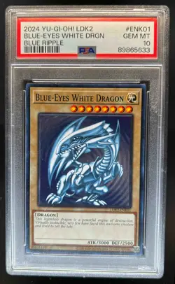 2024 Yu-Gi-Oh! LDK2 Blue-Eyes White Dragon Blue Ripple #ENK01 PSA 10 - Image 1