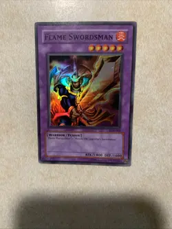 Yugioh Flame Swordsman LOB-003 Super Rare Original Print - Image 1