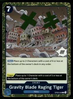 2024 Wings of the Captain Gravity Blade Raging Tiger Event / Blue/Navy #OP06-058 - Image 1