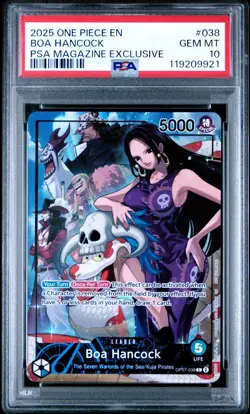 PSA 10 One Piece Boa Hancock PSA Magazine Exclusive Promo OP07-038 Gem Mint - Image 1