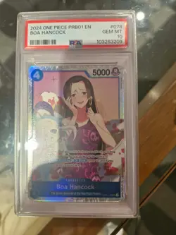 2024 PSA10 One Piece OP01-078 SR Boa Hancock - English - PRB01 - Graded GEM MT - Image 2