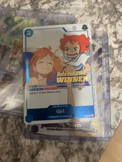 Op14 Pre Release Event Winner Girl P-096 One Piece Tcg English - Image 1