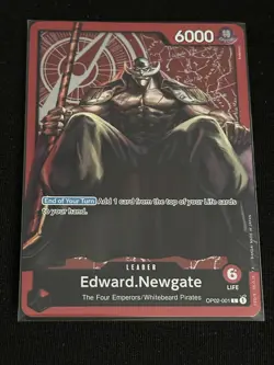 One Piece TCG Edward.Newgate OP02-001 English Leader PROMO N/M ENG - Image 1
