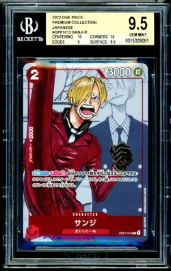 2022 Japanese One Piece 25th Anniversary Collection Sanji OP01-013 BGS 9.5 Mint - Image 1