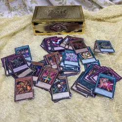 Yu-gi-oh Gold Box & Cards Lot: Mixed Rarity, Condition, Etc Yugioh TCG - Image 1