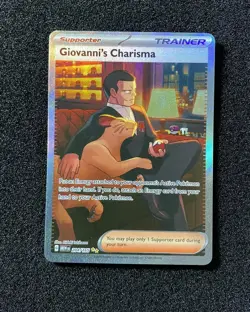 2023 Pokemon TCG English Trading Cards MEW EN 204/165 Giovanni's Charisma -HC22 - Image 1