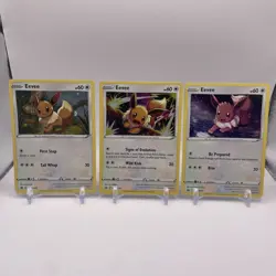 Pokemon Eevee set of 3 black star promo holo cards SWSH118 SWSH127 SWSH095 LP - Image 1