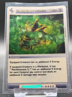 Chaotic Card : Warbeast Power Leash Silent Sands Super Rare Battlegear - Image 1