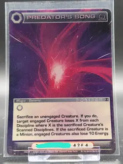 Chaotic Card : Predator's Song Beyond The Doors Ultra Rare Mugic Dmg - Image 1