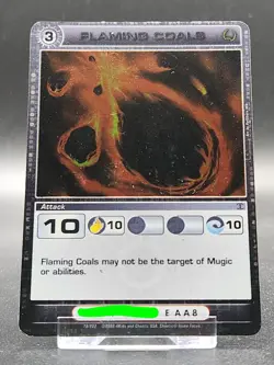 Chaotic Card : Flaming Coals Beyond The Doors First Edition Rare Attack - Image 1