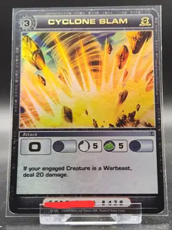 Chaotic Card : Cyclone Slam Silent Sands First Edition Super Rare Attack - Image 1