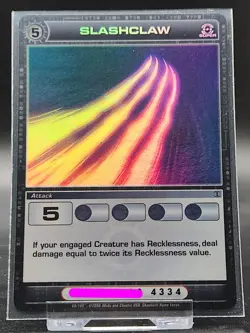 Chaotic Card : Slashclaw Silent Sands Super Rare Attack Holo - Image 1