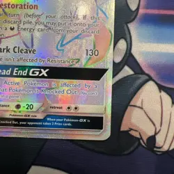 Pokemon Darkrai GX Rainbow Secret Rare Holo Card 158/147 SM Burning Shadows - Image 5