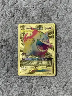 Gengar&Mimikyu GX HP240 Horror House Gold Foil Fan Art Card - Image 1