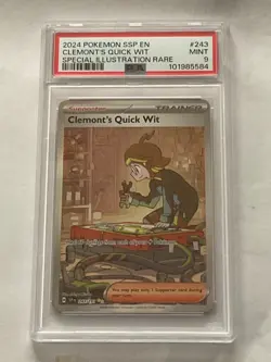 PSA 9 Clemont's Quick Wit 243/191 SIR Surging Sparks SSP Pokemon Card 🔥 🔥 🔥 - Image 1