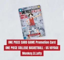 PreSale One Piece Monkey.D.Luffy US College Basketball Promo Card+Rutgers Poster - Image 2