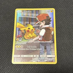Pokemon TCG Sun & Moon Cosmic Eclipse Pikachu Card 241/236 Secret Rare Holo - Image 1