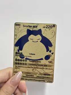 Snorlax GX HP220 Metal POKEMON Card-Collectible Gift Display！ - Image 1