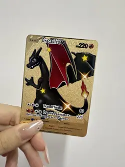 DracaufeuV PV220 Metal POKEMON Card-Collectible Gift Display！ - Image 1