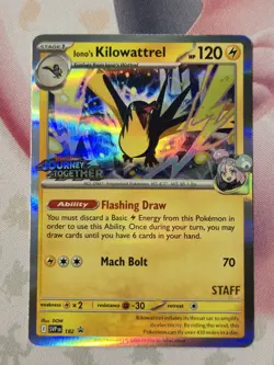 Iono's Kilowattrel - 182 Staff Prerelease - SV: Scarlet & Violet Promo Card - Image 2