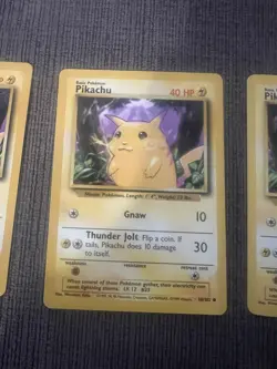 Pokemon Pikachu Card Lot Of 4 FOUR Yellow Cheeks Shadowless 58/102 Base Set LP - Image 4