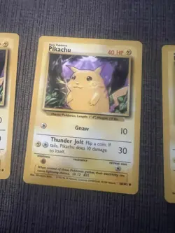 Pokemon Pikachu Card Lot Of 4 FOUR Yellow Cheeks Shadowless 58/102 Base Set LP - Image 5