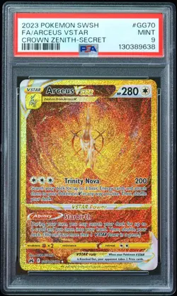 2023 Arceus VSTAR #GG70 Crown Zenith PSA 9 Pokemon Card - Image 1
