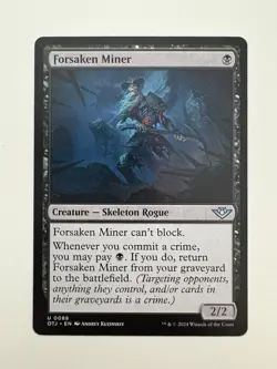 Forsaken Miner MTG Magic the Gathering Card NM Near Mint OTJ - Image 1