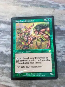 1x Foil Skyshroud Poacher mtg Nemesis Damaged DMG - Image 1