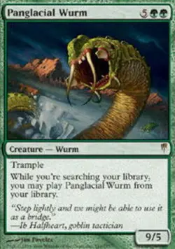 MTG Panglacial Wurm, ColdSnap, Heavily Played, English - Image 1
