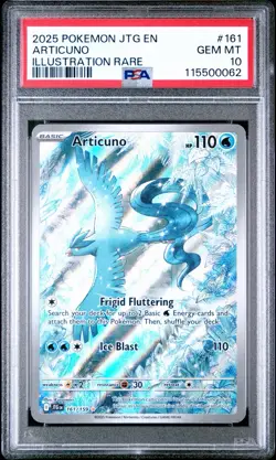 2025 POKEMON JTG EN JOURNEY TOGETHER ILLUSTRATION RARE #161 ARTICUNO PSA 10 - Image 1