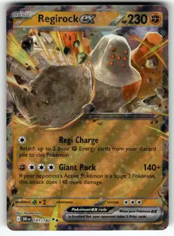 Regirock ex 101/182 SV10: Destined Rivals NM Pokemon Card TCG - Image 1