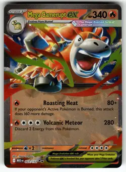 Mega Camerupt ex 022/132 ME01: Mega Evolution NM Pokemon Card TCG - Image 1