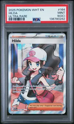 2025 Pokemon WHT EN-White Flare Hilda Ultra Rare Oc PSA 9 #164 - Image 1