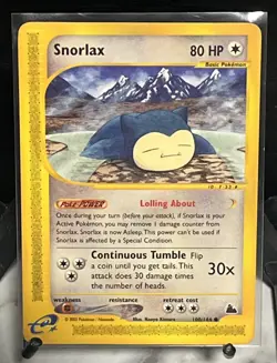 Pokemon TCG - Snorlax 100/144 - Non-Holo - Skyridge WOTC 2003 - Image 1