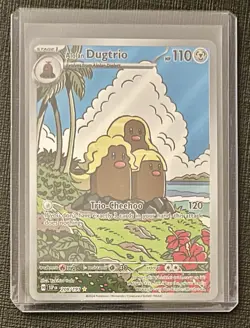 Pokemon - Alolan Dugtrio 208/191 Sv08: Surging Sparks Art Illustration Rare NM - Image 1