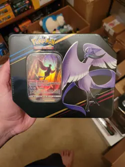 Crown Zenith Tin Galarian Articuno SWSH Pokemon TCG 5 Packs - Image 1