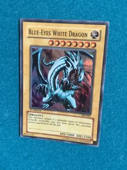Blue-Eyes White Dragon SKE-001 Super Rare 1st Edition Holo LP/VLP - Image 4