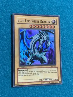 Blue-Eyes White Dragon SKE-001 Super Rare 1st Edition Holo LP/VLP - Image 5