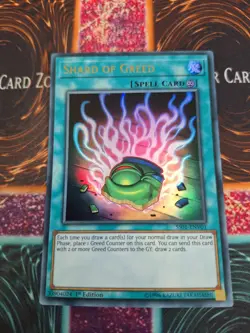 Yugioh Shard of Greed SS01-ENV01 Ultra Rare 1st Edition Near Mint - Image 1