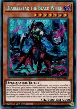 Yugioh Diabellstar the Black Witch RA03-EN032 1st Edition Secret Rare NM - Image 1