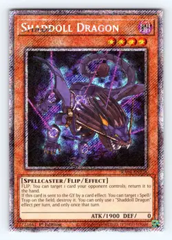 Yugioh Shaddoll Dragon (Platinum Secret Rare) RA04-EN228 1st Edition - NM 💎 - Image 1