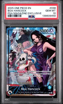 2025 ONE PIECE PROMOS PSA MAGAZINE EXCLUSIVE #038 BOA HANCOCK PSA 10 - Image 1