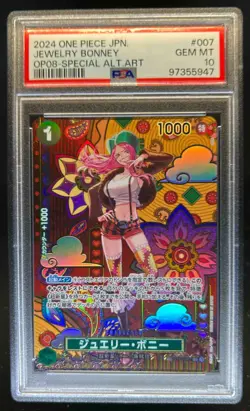 One Piece Japanese Two Legends Jewelry Bonney Special Alt Art #ST02-007 PSA 10 - Image 1