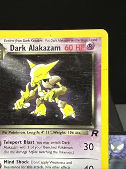 Pokemon Card Dark Alakazam 1/82 Team Rocket Set Rare Holo WOTC Played - Image 2