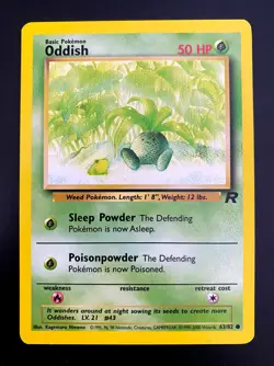 Oddish 63/82 Team Rocket Common - WOTC Pokemon Card - Near Mint - Image 2