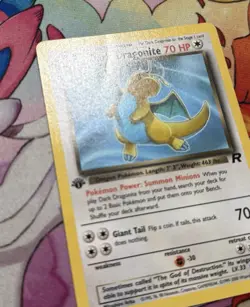 Dark Dragonite 22/82 Rare 1st Edition Team Rocket Set Pokemon Card - Image 3