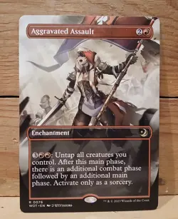 MTG Aggravated Assault (Anime Borderless) Wilds of Eldraine - NM Regular - Image 1